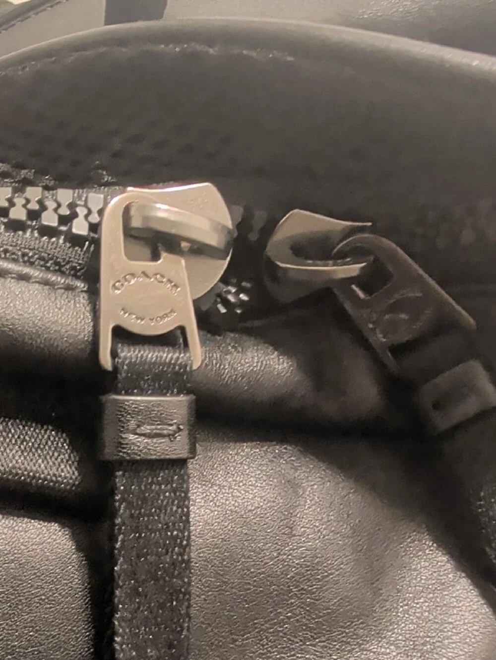 Men's Black Leather Coach Backpack - Sleek Everyday Carry